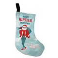 Hipster Santa Print 100% Recycled PET Stocking